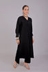 Veshbhoshaa Bluesaanchi Women'S Black Kurti With Trouser Pajama Set